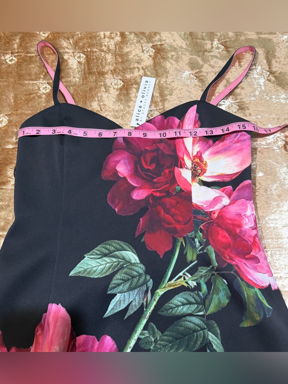 Alice + Olivia Nina Floral Sweetheart Minidress - Picture 9 of 10
